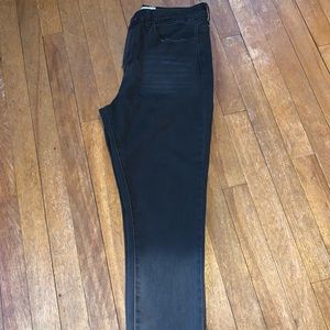 Ombré black to grey skinny denim